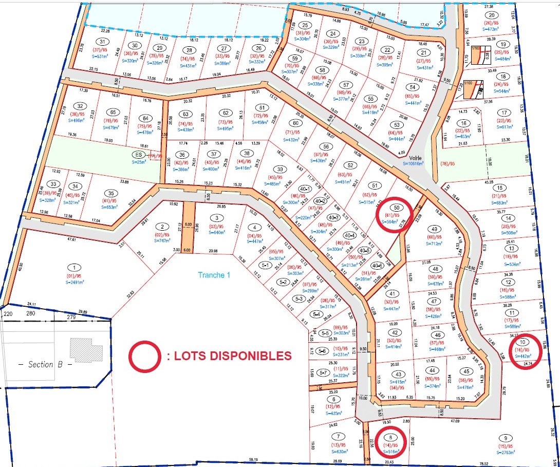 PLAN LOTISSET T1 3 LOTS DISPOS POUR SITE